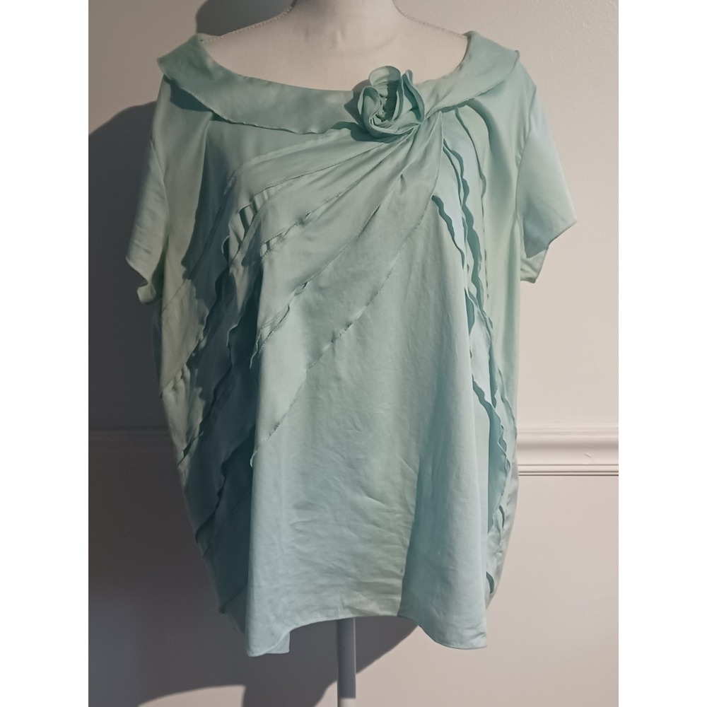 Talbots Womens Top Mint/Seafoam Green Size 20w See Pics 6,7,8 Light Imperfection